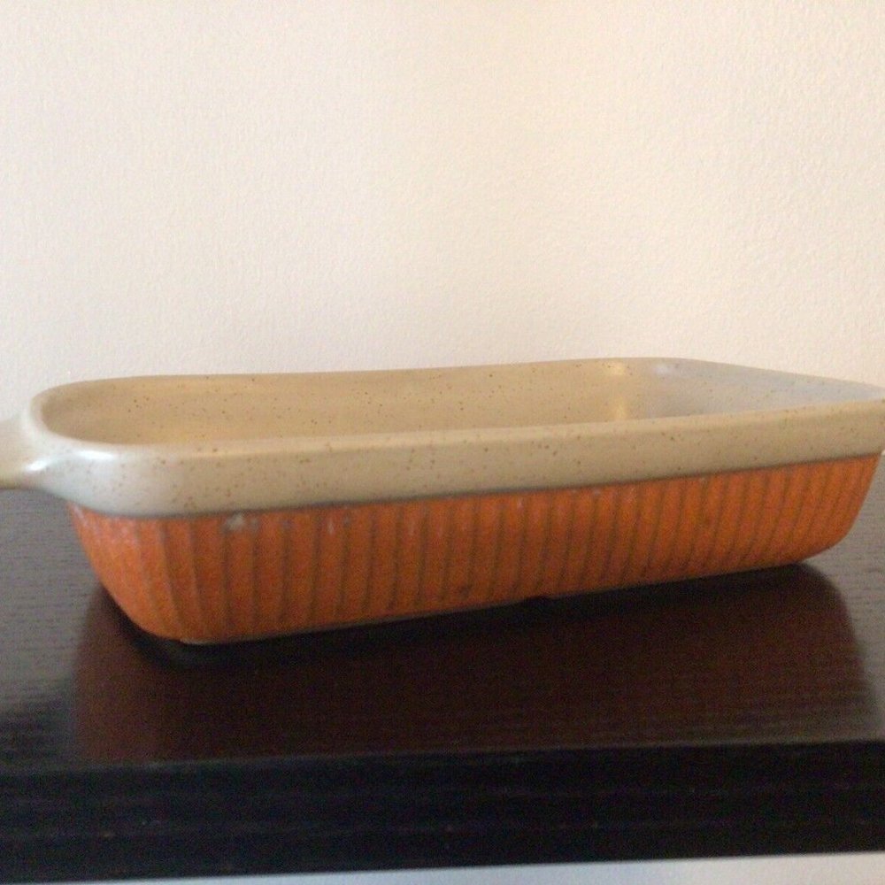 Haeger USA Vintage Stoneware Pan Baking Dish Orange 3209-S